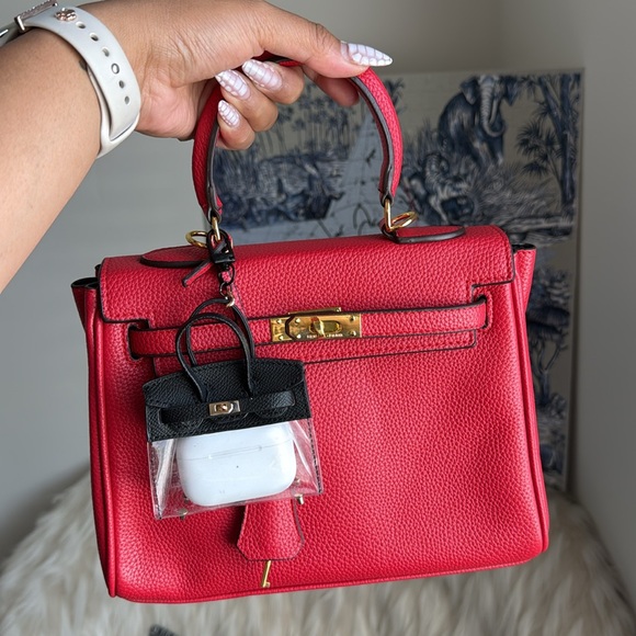 Transparent Black and Orange Mini Handbag Set - Picture 1 of 7